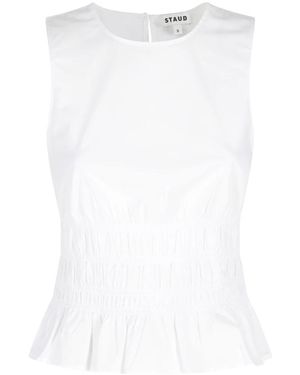 STAUD Tops ,Wit ,Katoen Culver Top