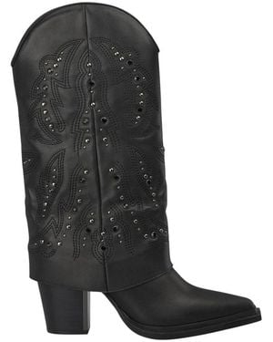 Alma En Pena. Cowboy & Biker Boots - Black