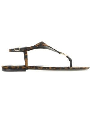 Saint Laurent Flat Sandals - Brown