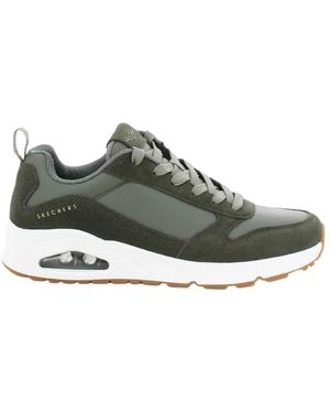 Skechers Khaki Vrijetijdsschoenen - Grijs
