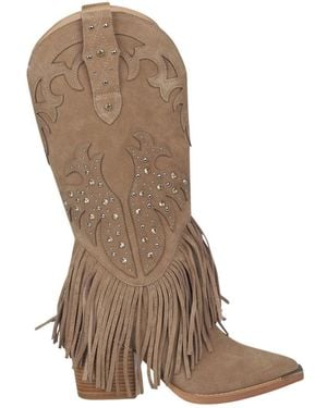 Alma En Pena. Cowboy & Biker Boots - Brown