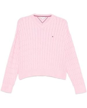 Tommy Hilfiger V-Neck Knitwear - Pink