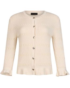 Liu Jo Cardigan Met Volantjes - Naturel