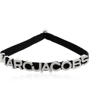 Marc Jacobs Accessoires ,Zwart ,Suède Armband Met Logo