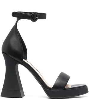 Agl Attilio Giusti Leombruni Schwarze Flache Knöchelsandalen Für Frauen