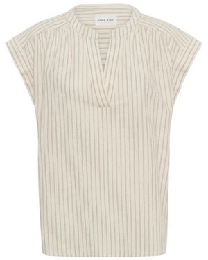 Part Two Overhemden ,Veelkleurig ,Gestreepte Blouse - Wit