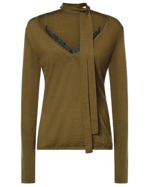 Pinko V-Hals Breiwerk - Groen