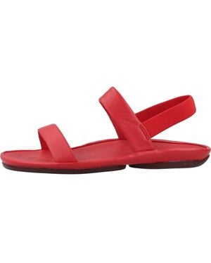Camper Flat Sandals - Rosso