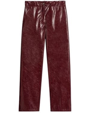 A PAPER KID Straight Trousers - Red