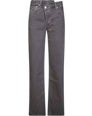 Agolde Arc Criss Cross Jean - Grijs