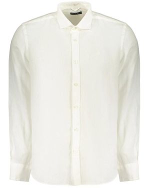 North Sails Overhemden ,Wit ,Linnen Spread Collar Shirt