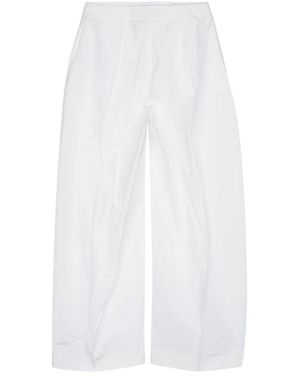 Jacquemus Broeken ,Wit ,Katoen Le Pantalon Ovalo Fluide