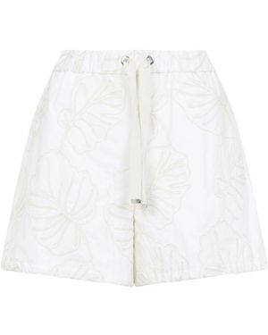 Moncler Cotton Bermuda - Wit