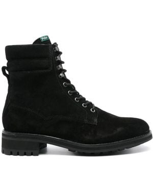 Polo Ralph Lauren Schwarze Leder Stiefeletten