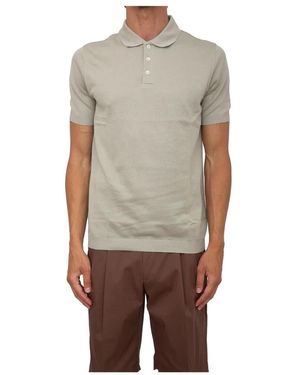 Corneliani Tops ,Katoen Polo - Bruin