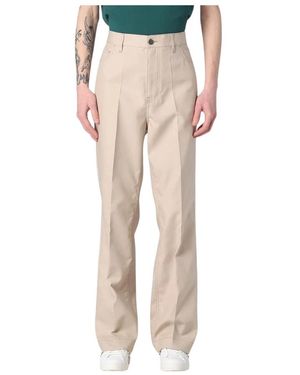 Valentino Straight Trousers - Natural