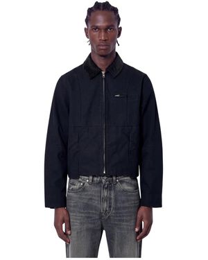 Vetements Jassen ,Zwart ,Katoen Cut-Up Werkjas - Blauw