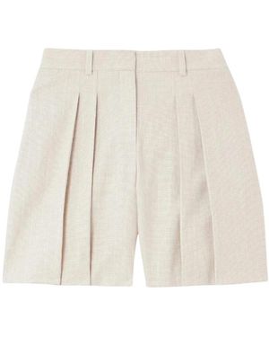 Theory Geplooide Short - Naturel