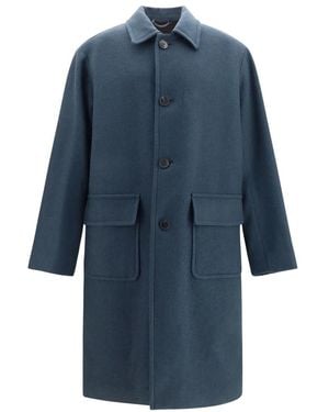 Dries Van Noten Single-Breasted Coats - Azul