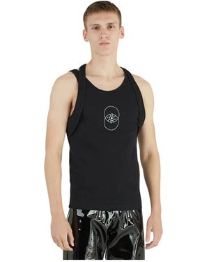 GmbH Geripptes Baumwolltanktop - Schwarz