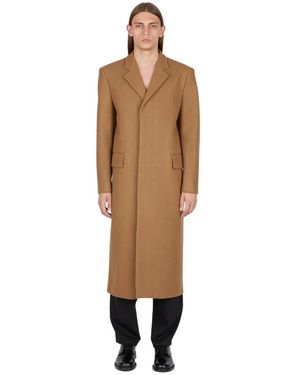 Diomene Single-Breasted Coats - Natural