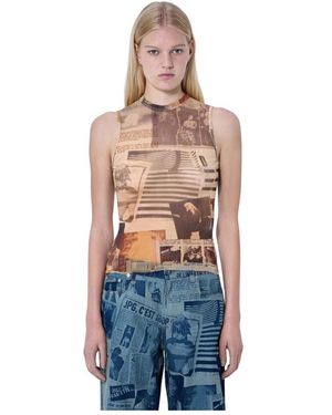 Jean Paul Gaultier Sleeveless Tops - Blue