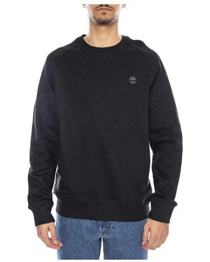 Timberland Hoodies & Sweatvesten ,Zwart ,Katoen Brushed Back Crew Sweatshirt - Blauw