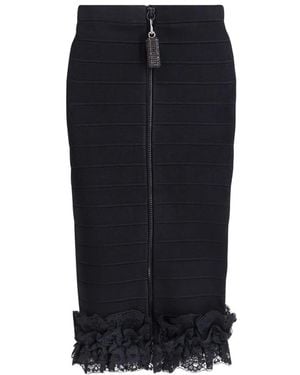 Self-Portrait Midi Skirts - Black