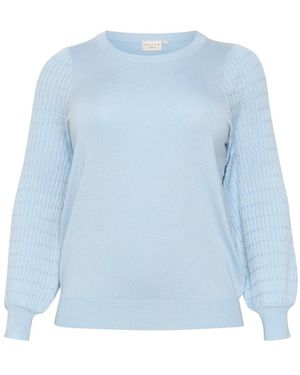 Kaffe Round-Neck Knitwear - Azul