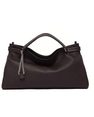 Orciani Virgo Soft Midi Handtas - Zwart