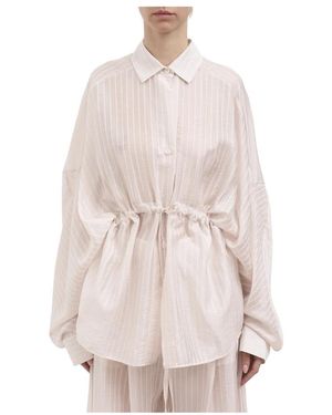 Thelatest Overhemden ,Wit ,Camicia Dalida - Roze