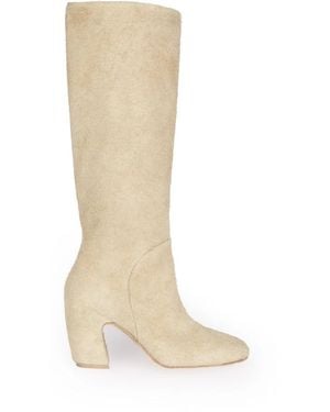 Cortana Heeled Boots - Natural