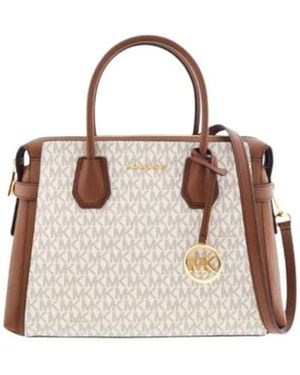 Michael Kors Mercer Satchel Vanille Tas - Roze