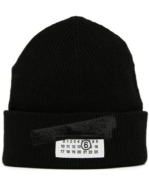 MM6 by Maison Martin Margiela Beanies - Zwart