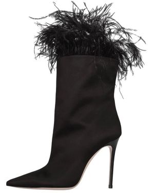 Gedebe Schoenen ,Zwart ,Satijn Laarzen Zwart