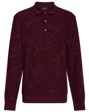 Etro V-Neck Knitwear - Morado