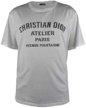 Dior Atelier Logo Print T-Shirt - Grijs