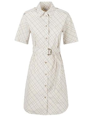 Burberry Shirt Dresses - Bianco