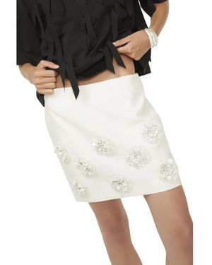Isabelle Blanche Rokken ,Wit ,Is 26Ss-G052T005110 Egret Rok - Zwart