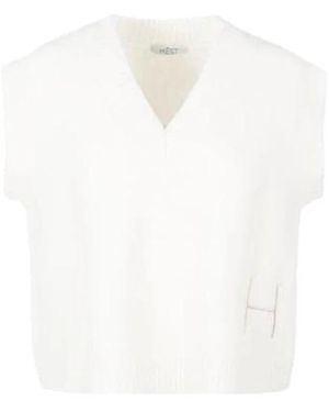 Hèst V-Neck Knitwear - White