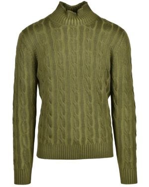 Kangra Truien & Vesten ,Groen ,Wol Maglione Intrecciato