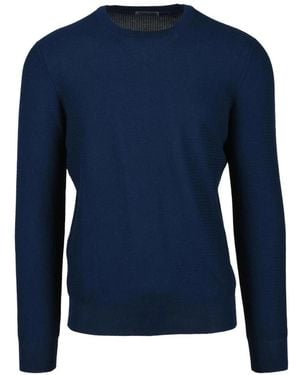 Vengera Truien & Vesten ,Blauw ,Katoen Rondgebreide Trui