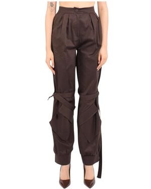 ACTUALEE Straight Trousers - Brown