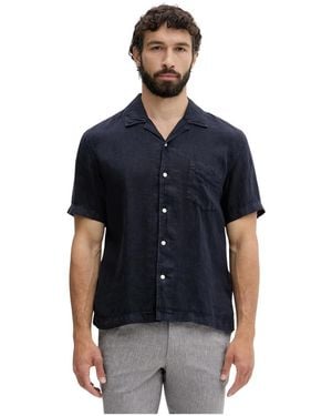 GANT Hawaiian Kragen Leinenhemd - Schwarz