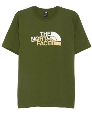 The North Face Mountain Line Regular Kurzarm-T-Shirt - Grün