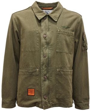Bombers Original Vintage Field Jacket Davis Khaki - Grün