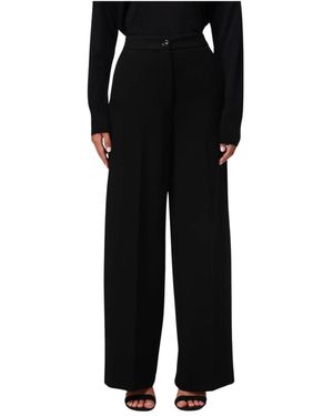 Liviana Conti Wide Trousers - Black