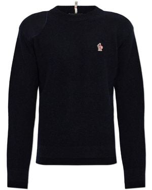 Moncler Round-Neck Knitwear - Blu