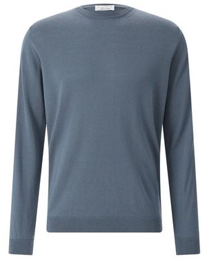 Roberto Collina Rundhals-Strickware - Blau