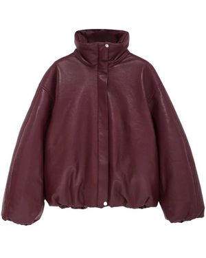 Anine Bing Jassen ,Rood ,Leer Cyrus Jacket - Paars